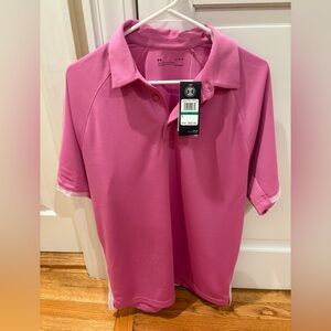 Under Armour Men’s short sleeve polo shirt. Heatgear size Large